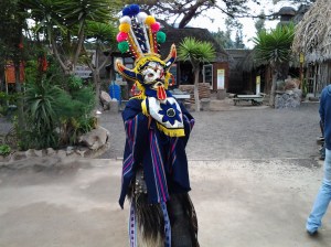 At the end of the Intinan Solar Museum tour, this dude did an indigenous tribal dance