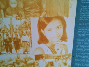 Pisey, a Cambodian friend of mine, told me that her mother, shown in this photograph, testified at a War Crimes tribunal regarding her own mother (Pisey's grandmother) who was taken to Tuol Sleng and murdered by her captors.
